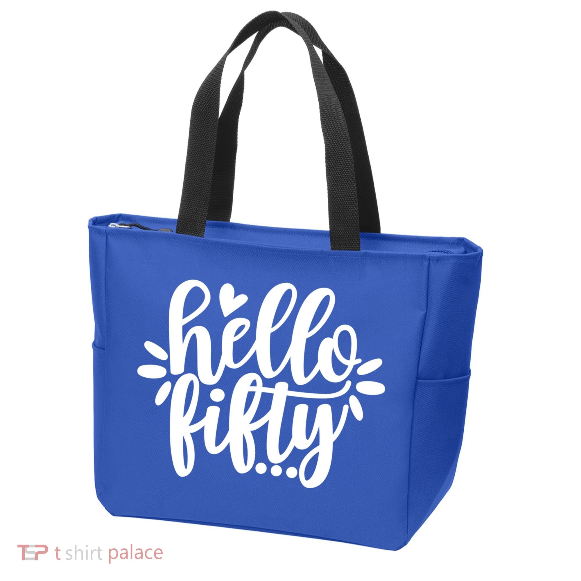Hello Fifty Cute Hello Fifty Squad 50th Birthday Cute Gift Tote Bag