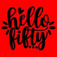 Hello Fifty Cute Hello Fifty Squad 50th Birthday Cute Gift Santa Hat thumb 1