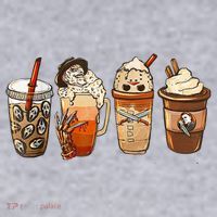 Horror Fall Coffee Pumpkin Spice Latte Iced Autumn Halloween Women's Sweatshirt thumb 2