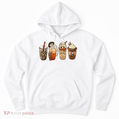 Horror Fall Coffee Pumpkin Spice Latte Iced Autumn Halloween Hoodie