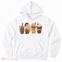Horror Fall Coffee Pumpkin Spice Latte Iced Autumn Halloween Hoodie thumb 0