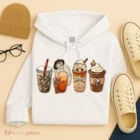 Horror Fall Coffee Pumpkin Spice Latte Iced Autumn Halloween Hoodie thumb 4