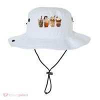 Horror Fall Coffee Pumpkin Spice Latte Iced Autumn Halloween Bucket Hat thumb 0