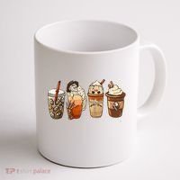 Horror Fall Coffee Pumpkin Spice Latte Iced Autumn Halloween Coffee Mug thumb 1