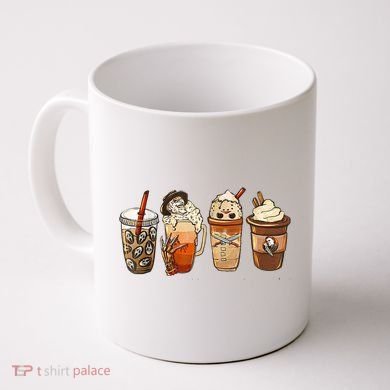Horror Fall Coffee Pumpkin Spice Latte Iced Autumn Halloween Coffee Mug