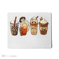 Horror Fall Coffee Pumpkin Spice Latte Iced Autumn Halloween Mousepad thumb 0