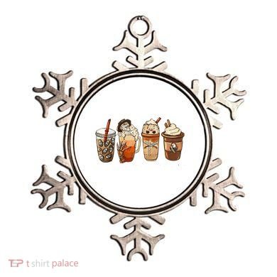 Horror Fall Coffee Pumpkin Spice Latte Iced Autumn Halloween Ornament