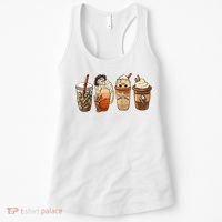 Horror Fall Coffee Pumpkin Spice Latte Iced Autumn Halloween Women's Tank Top thumb 0