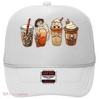 Horror Fall Coffee Pumpkin Spice Latte Iced Autumn Halloween Hat thumb 0
