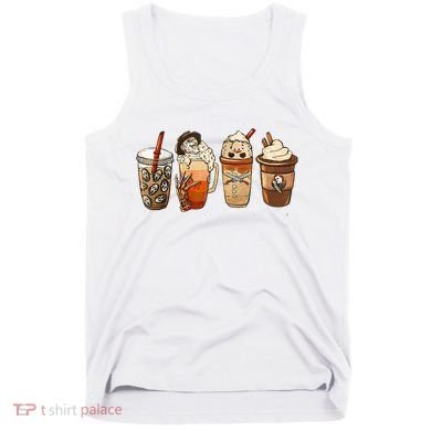 Horror Fall Coffee Pumpkin Spice Latte Iced Autumn Halloween Tank Top