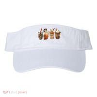 Horror Fall Coffee Pumpkin Spice Latte Iced Autumn Halloween Visor thumb 0