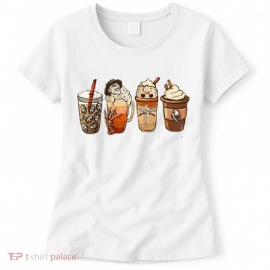 Horror Fall Coffee Pumpkin Spice Latte Iced Autumn Halloween Women's T-Shirt