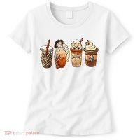 Horror Fall Coffee Pumpkin Spice Latte Iced Autumn Halloween Women's T-Shirt thumb 0