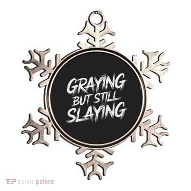 Humor For Dad Graying But Still Slaying Ornament
