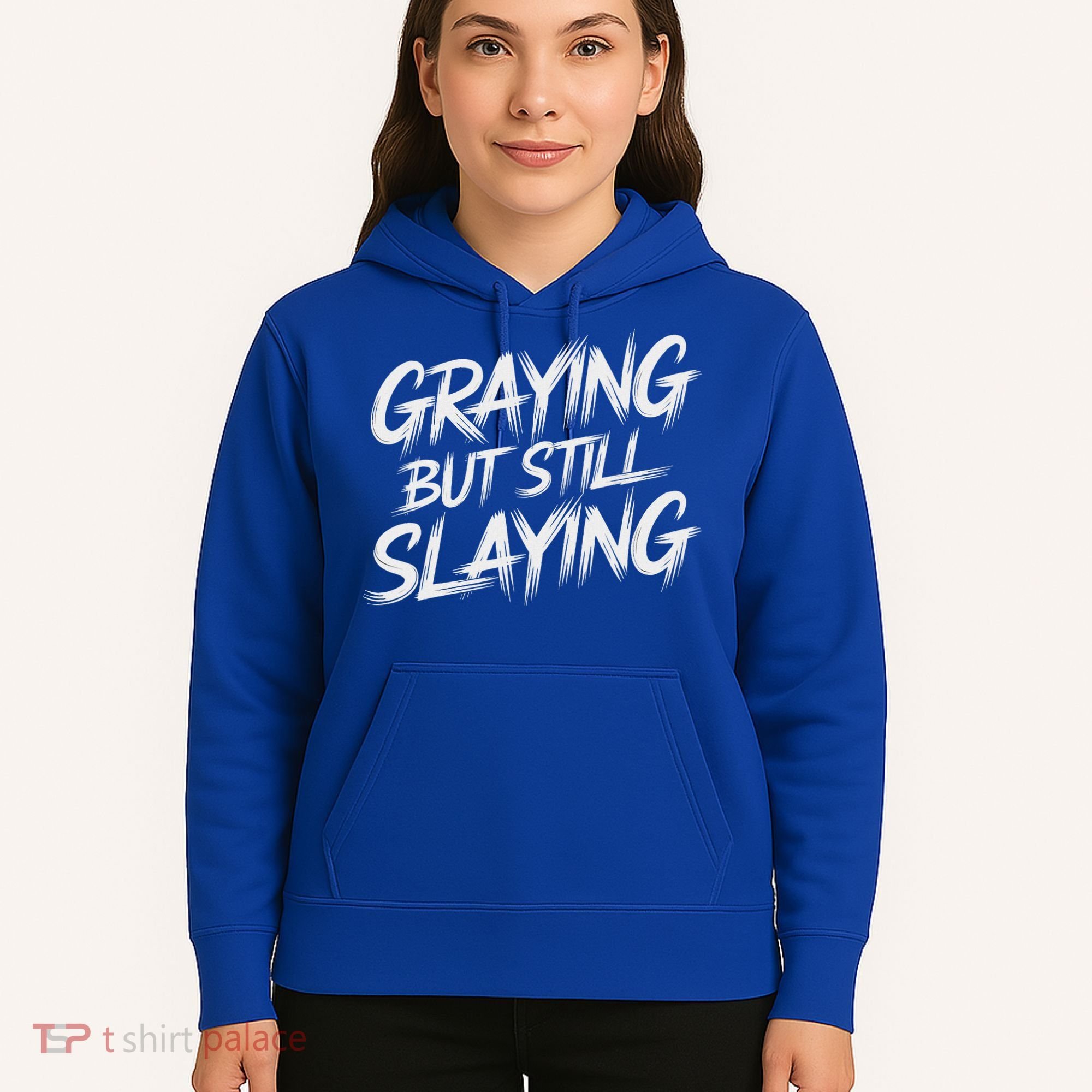Humor For Dad Graying But Still Slaying Hoodie