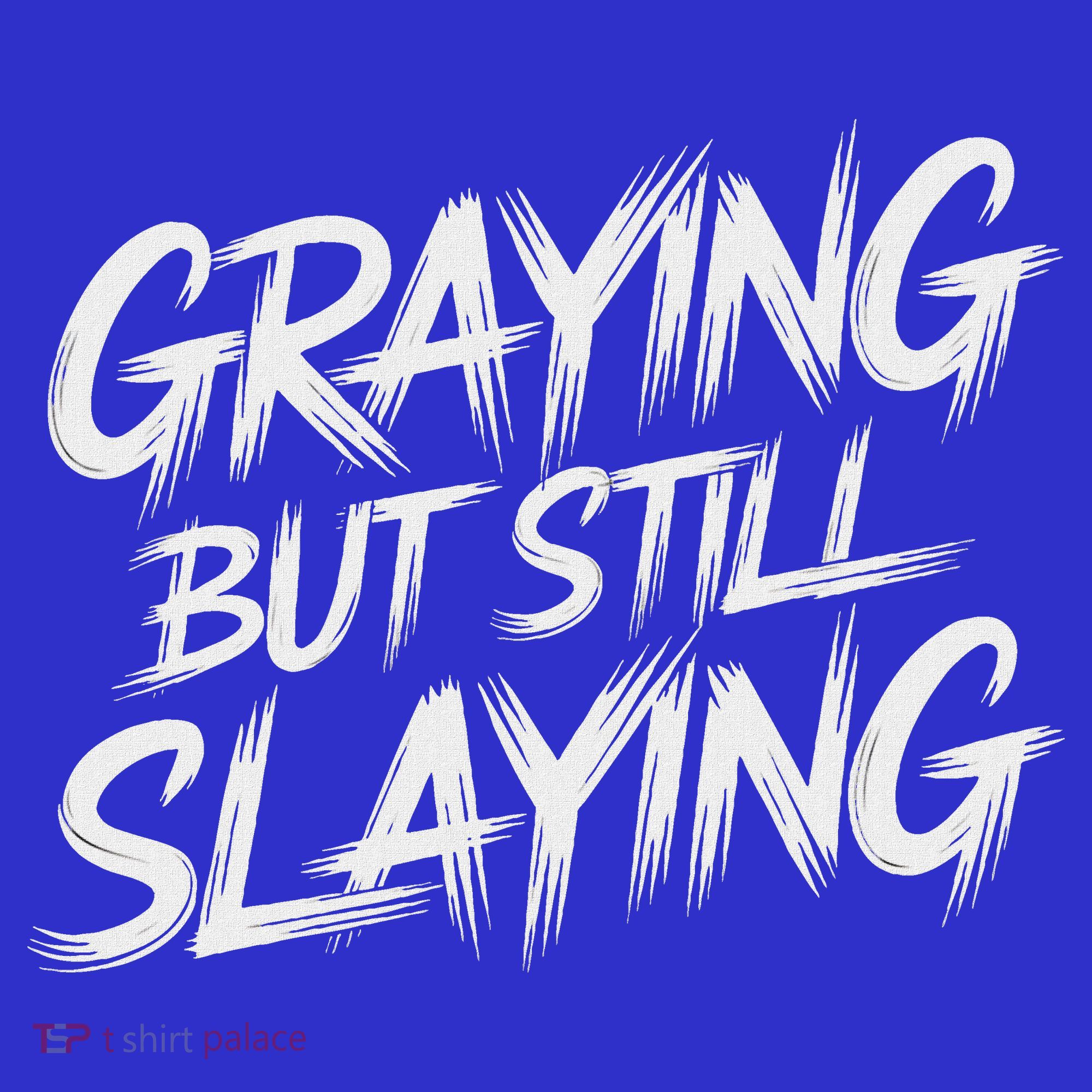 Humor For Dad Graying But Still Slaying Tank Top