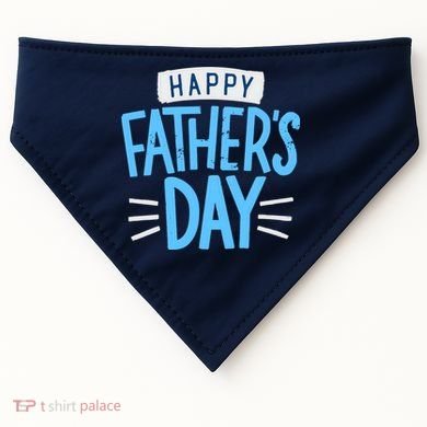Happy Fathers Day Celebration Gift USA-Made Doggie Bandana