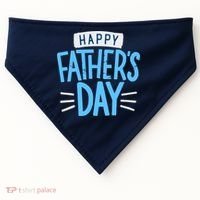 Happy Fathers Day Celebration Gift USA-Made Doggie Bandana thumb 0