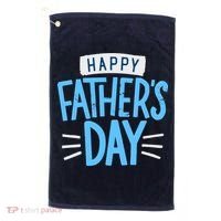 Happy Fathers Day Celebration Gift Golf Towel thumb 0