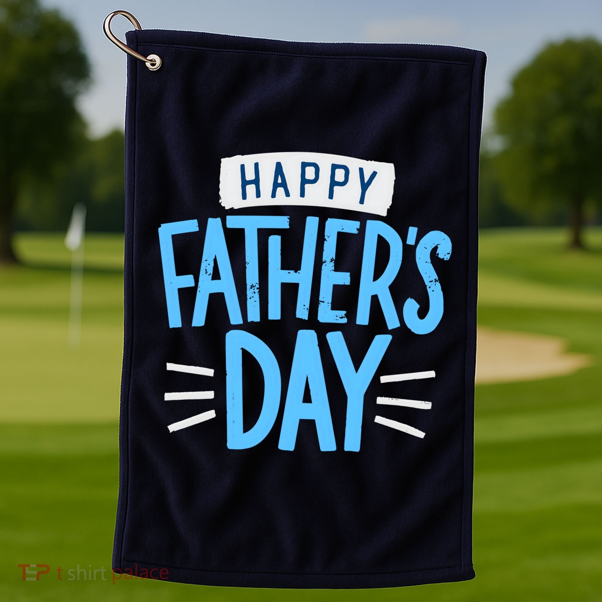 Happy Fathers Day Celebration Gift Golf Towel