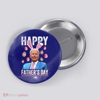 Happy Father's Day Funny Biden Confused For Easter Day Gift Button thumb 0