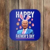Happy Father's Day Funny Biden Confused For Easter Day Gift Coaster thumb 0