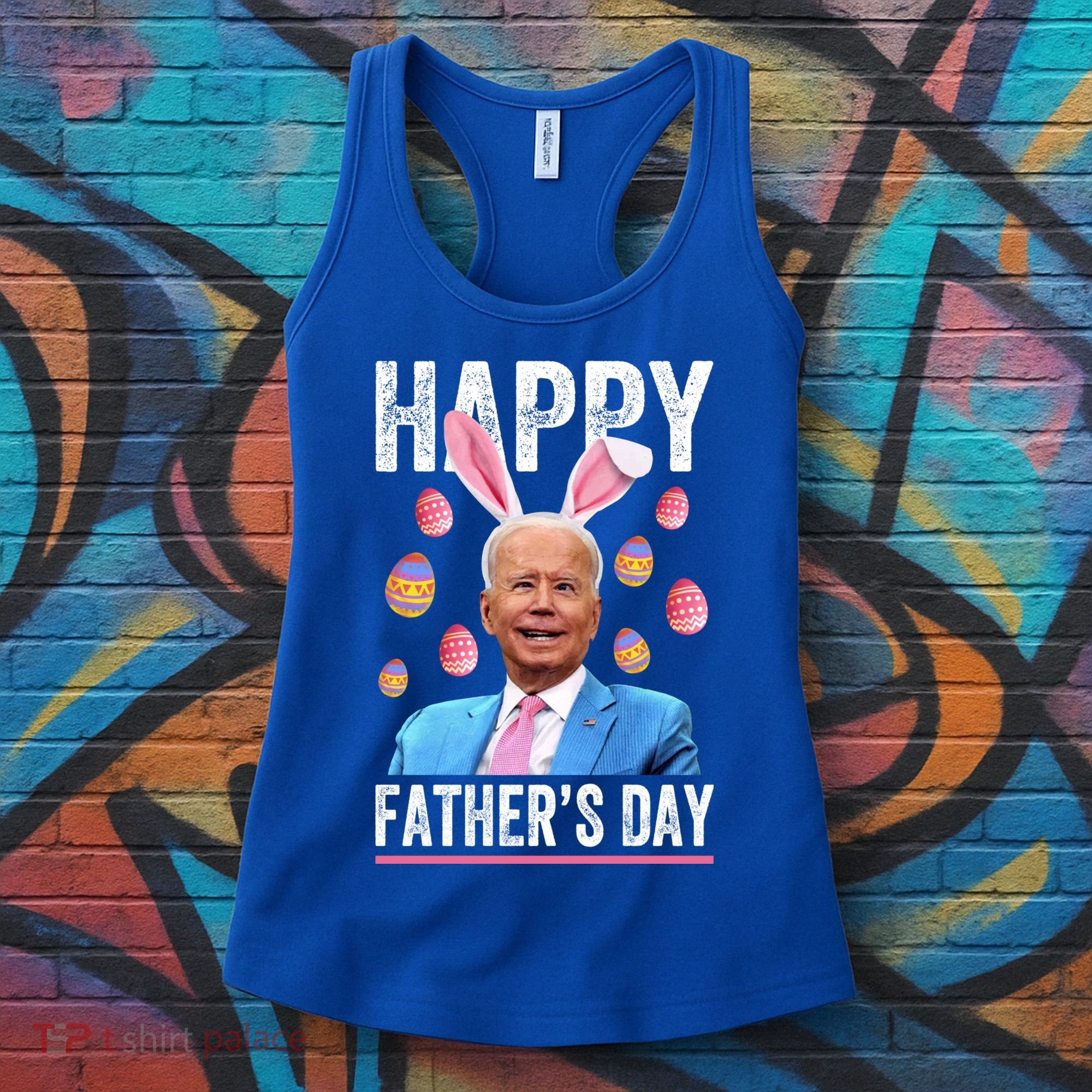 Happy Father's Day Funny Biden Confused For Easter Day Gift Women's Tank Top
