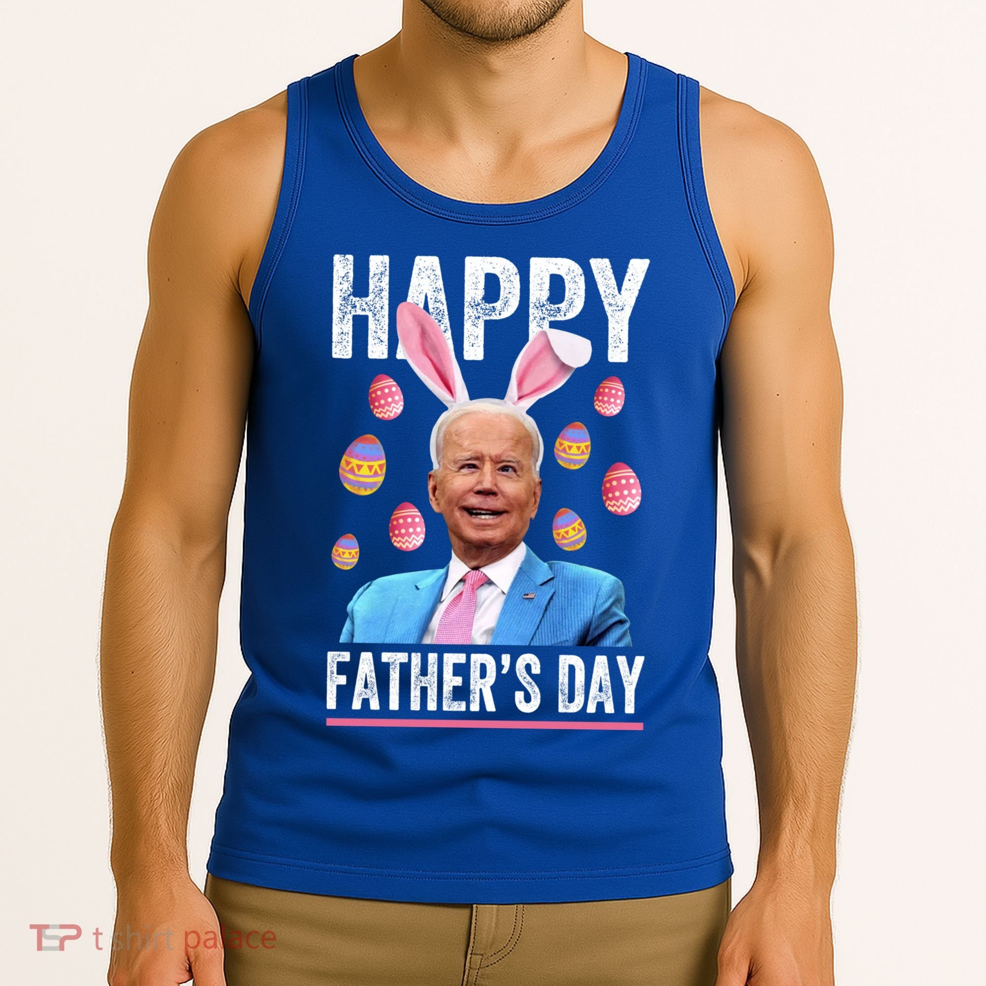 Happy Father's Day Funny Biden Confused For Easter Day Gift Tank Top