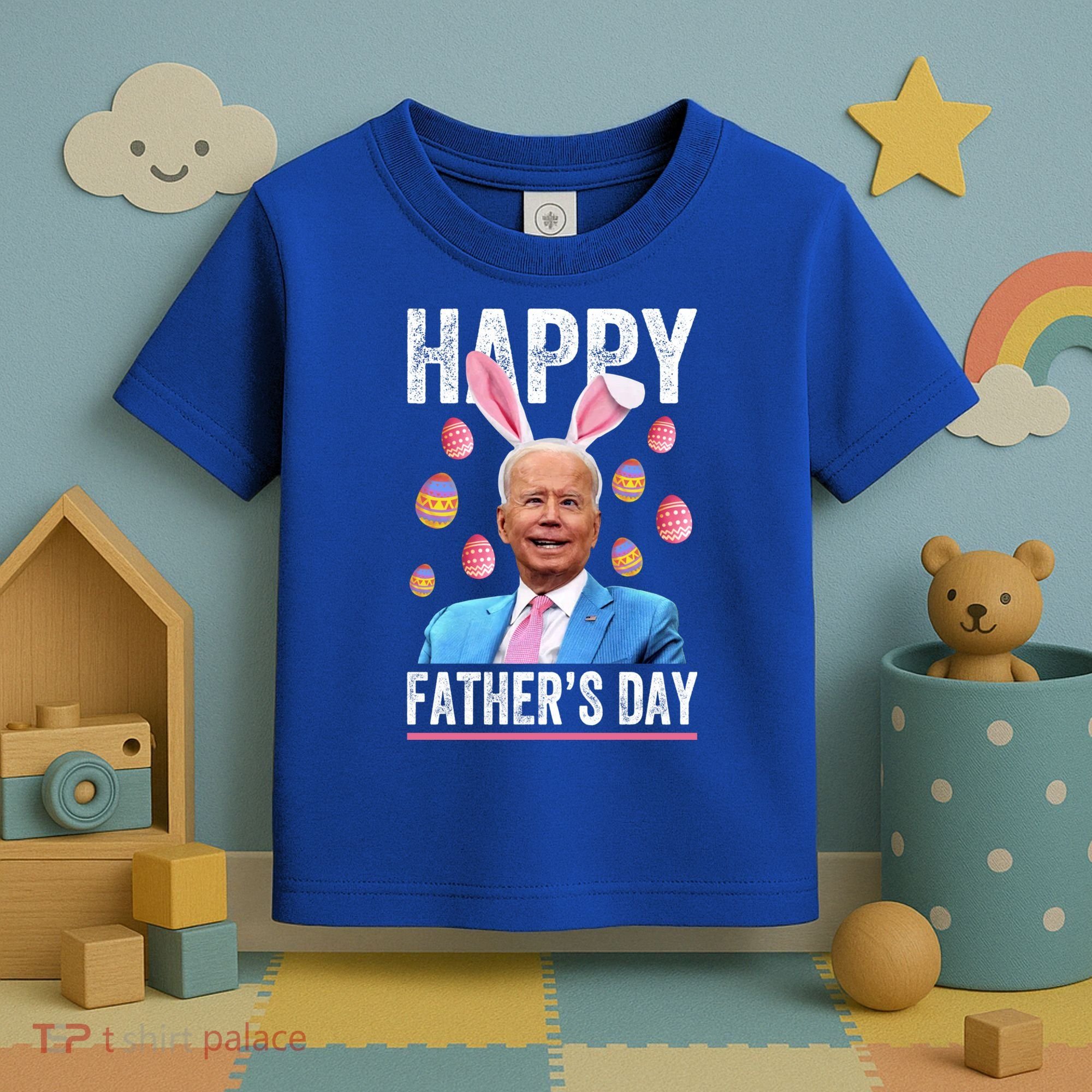 Happy Father's Day Funny Biden Confused For Easter Day Gift Toddler T-Shirt