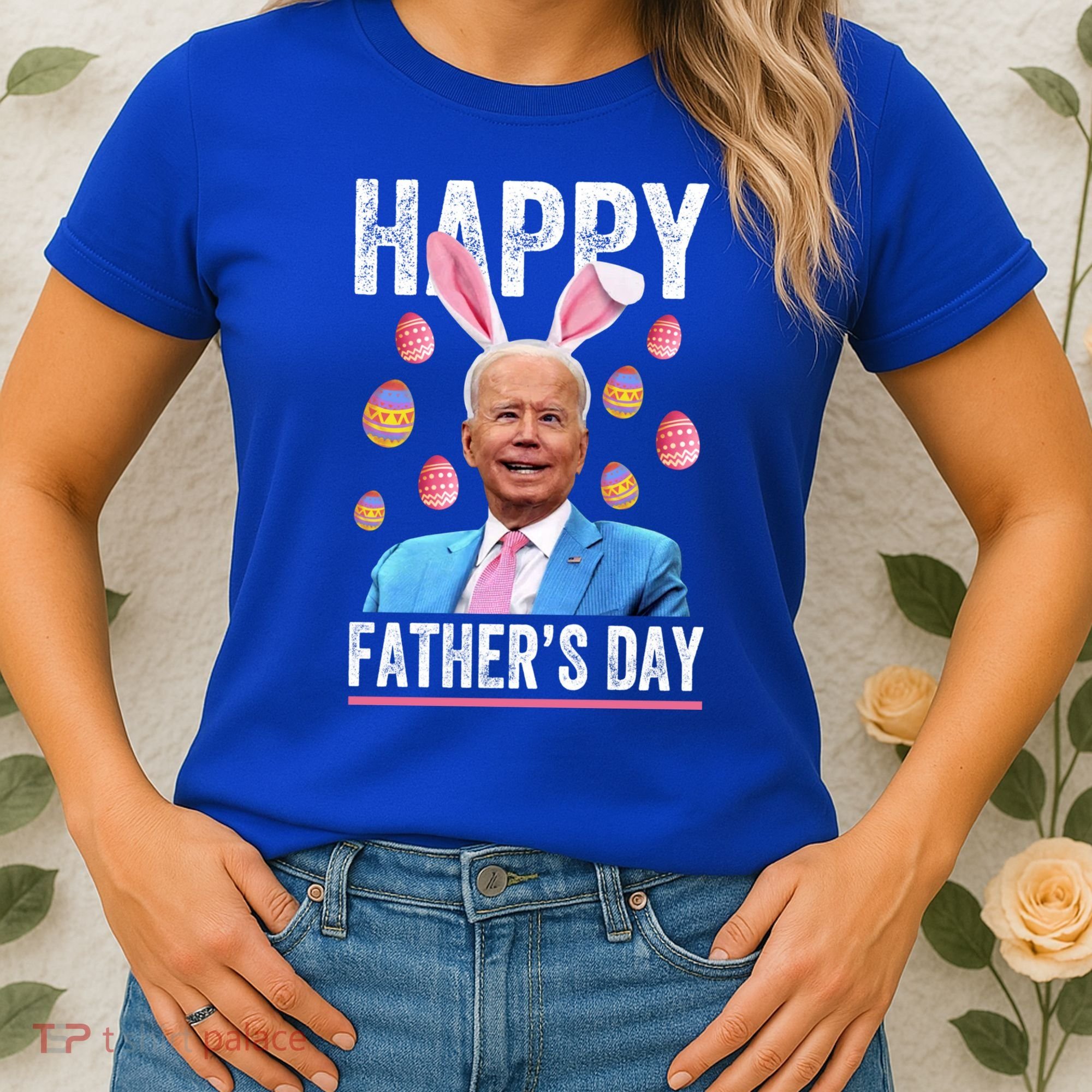 Happy Father's Day Funny Biden Confused For Easter Day Gift Women's T-Shirt