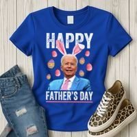 Happy Father's Day Funny Biden Confused For Easter Day Gift Women's T-Shirt thumb 3