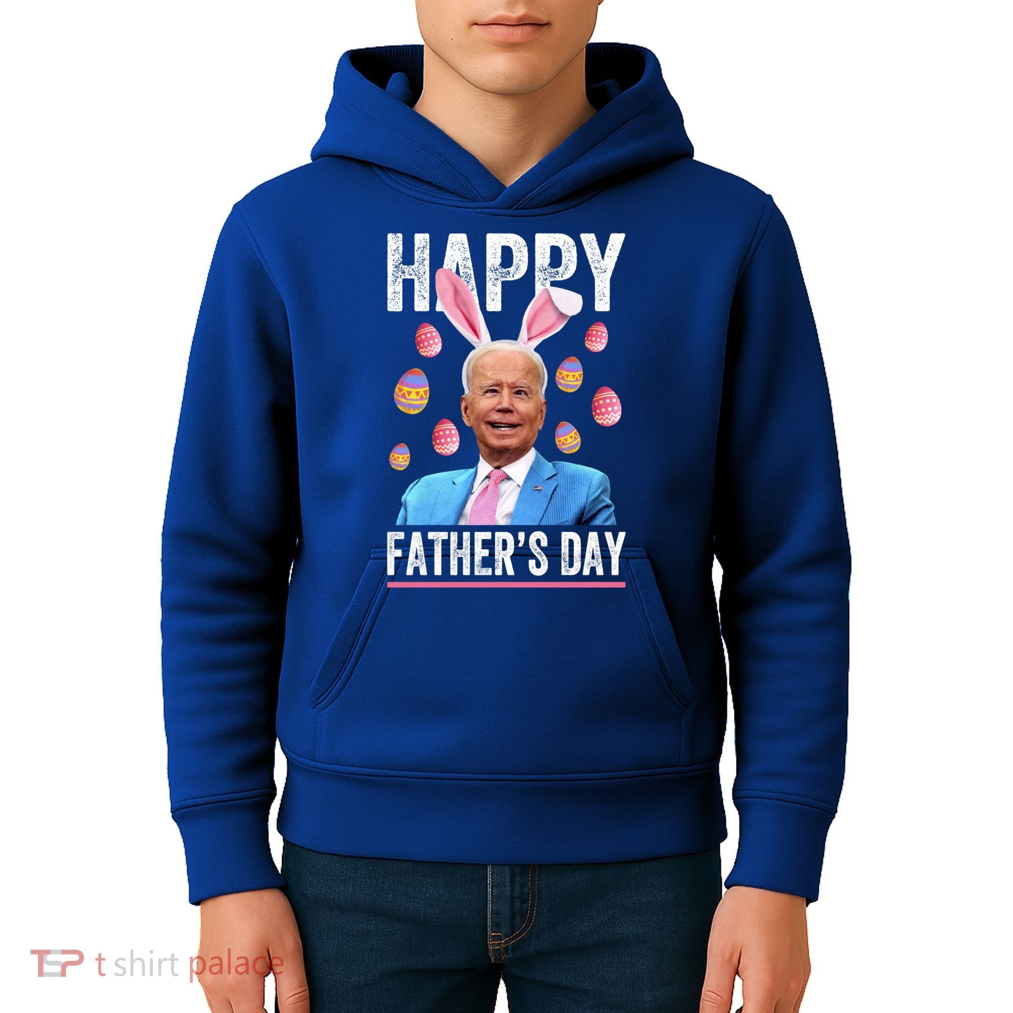 Happy Father's Day Funny Biden Confused For Easter Day Gift Kids Hoodie