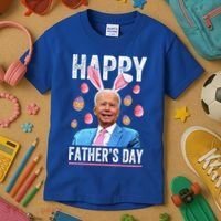 Happy Father's Day Funny Biden Confused For Easter Day Gift Kids T-Shirt thumb 3