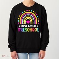 Happy First Day Of Preschool Back To School Women's Sweatshirt thumb 0
