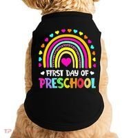 Happy First Day Of Preschool Back To School Doggie Tank thumb 0