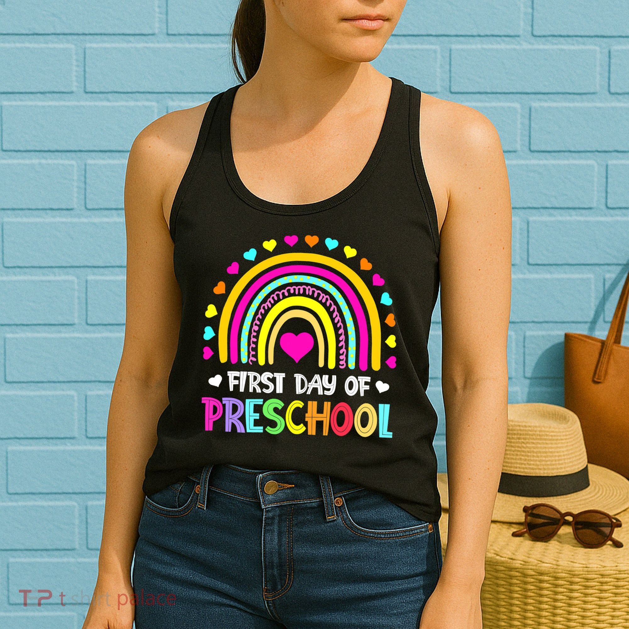 Happy First Day Of Preschool Back To School Women's Tank Top