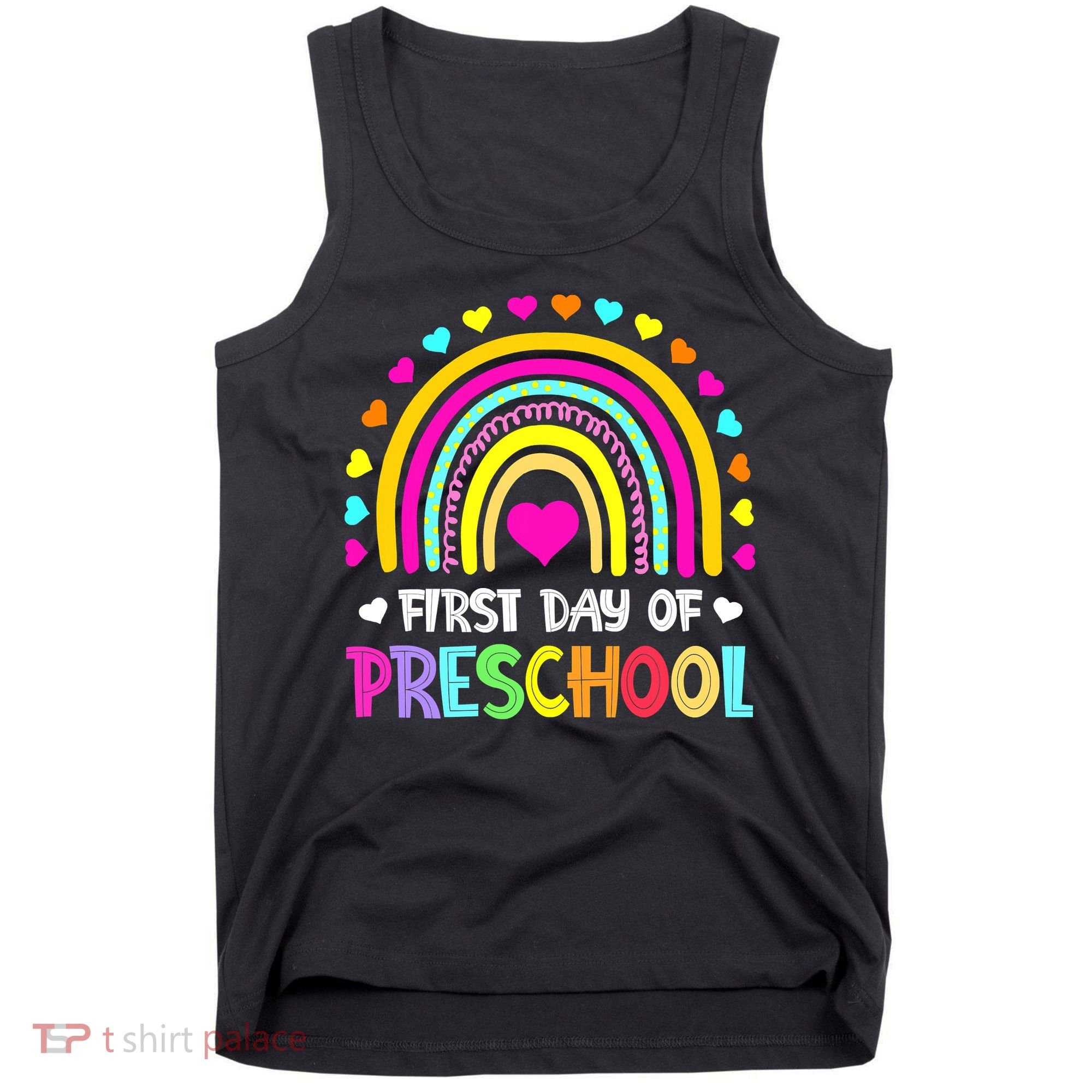 Happy First Day Of Preschool Back To School Tank Top