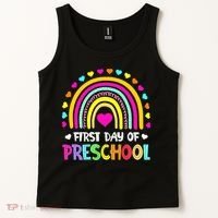 Happy First Day Of Preschool Back To School Tank Top thumb 2