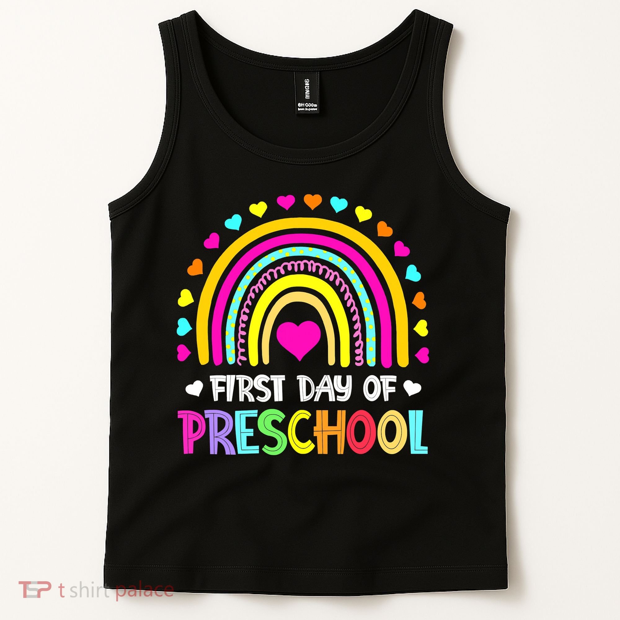 Happy First Day Of Preschool Back To School Tank Top