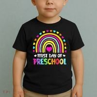 Happy First Day Of Preschool Back To School Toddler T-Shirt thumb 2
