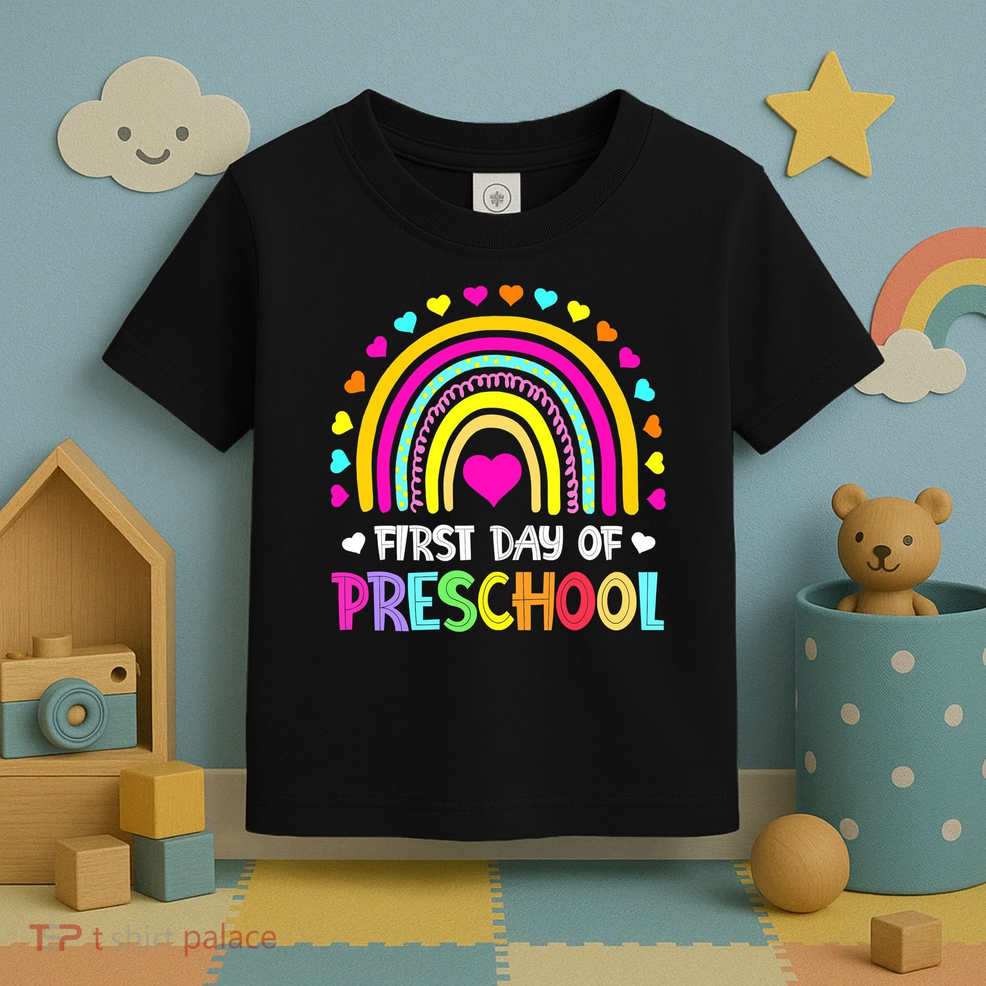 Happy First Day Of Preschool Back To School Toddler T-Shirt