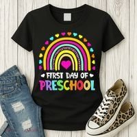 Happy First Day Of Preschool Back To School Women's T-Shirt thumb 3