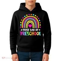 Happy First Day Of Preschool Back To School Kids Hoodie thumb 4