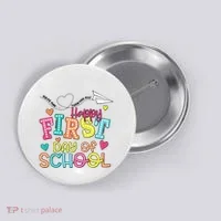 Happy First Day Of School Hello School Button thumb 0