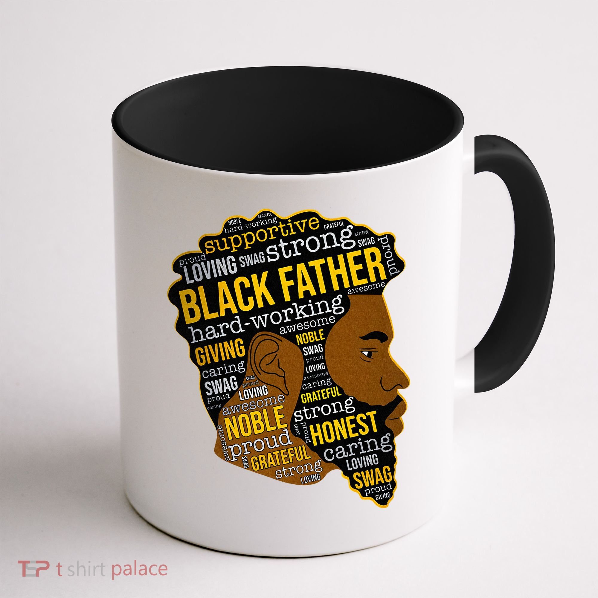 Happy Father’s Day Black Father King Afro African Man Coffee Mug