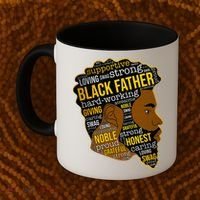 Happy Father’s Day Black Father King Afro African Man Coffee Mug thumb 2