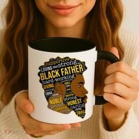Happy Father’s Day Black Father King Afro African Man Coffee Mug thumb 3