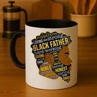 Happy Father’s Day Black Father King Afro African Man Coffee Mug thumb 4