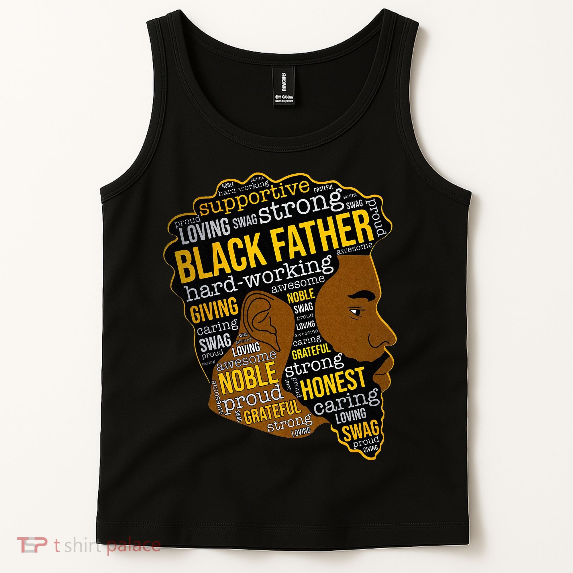 Happy Father’s Day Black Father King Afro African Man Tank Top