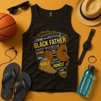 Happy Father’s Day Black Father King Afro African Man Tank Top thumb 4